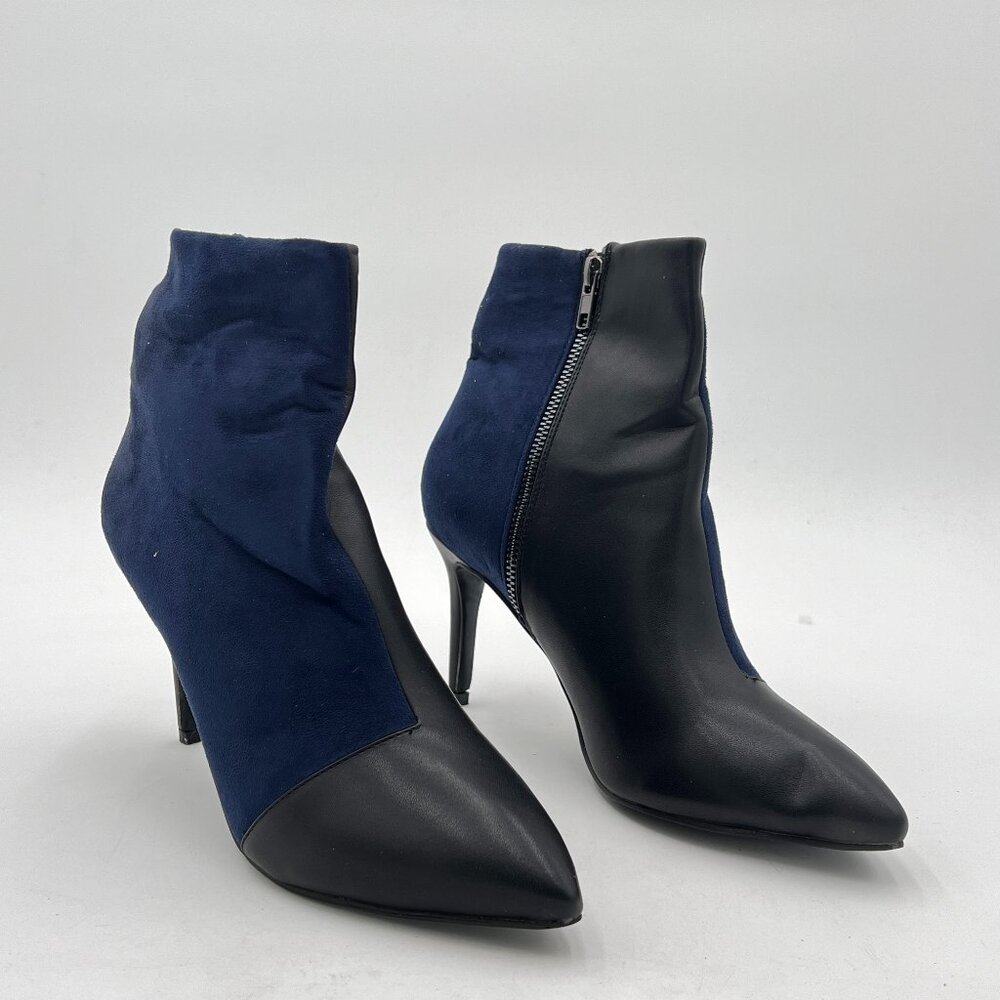 Women Closed Pointy Toe Ankle Boots High Stiletto Heels Patent Leather Booties D - Picture 1 of 6